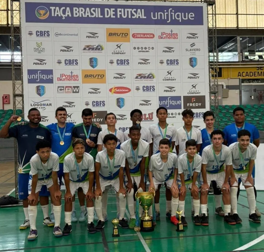 Uberlândia conquista título inédito e invicto na Taça Brasil Sub-14 de futsal