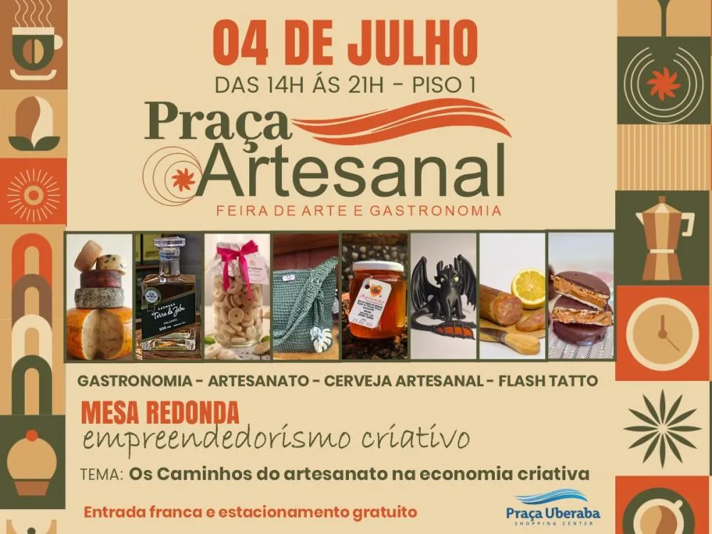 Praça Uberaba Shopping realiza a 7ª edição do Praça Artesanal