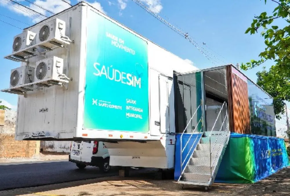 Carreta do Programa Saúde SIM leva exames de eletrocardiograma ao bairro Parque São Geraldo em Uberaba