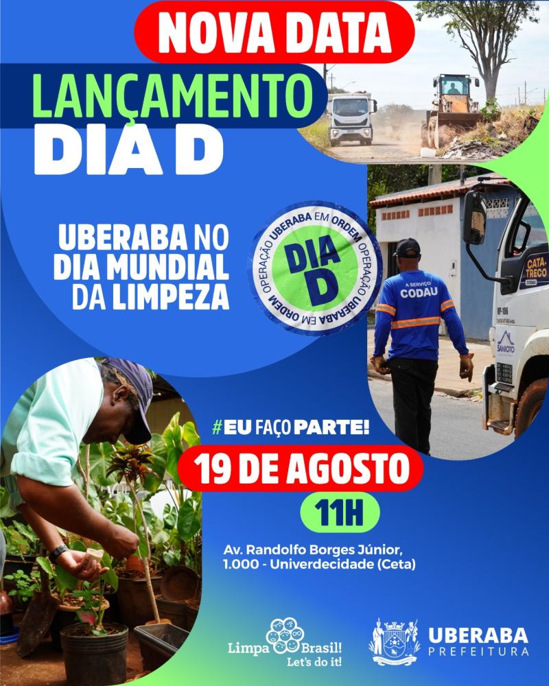 UBERABA LANÇA MOBILIZAÇÃO PARA O DIA MUNDIAL DA LIMPEZA