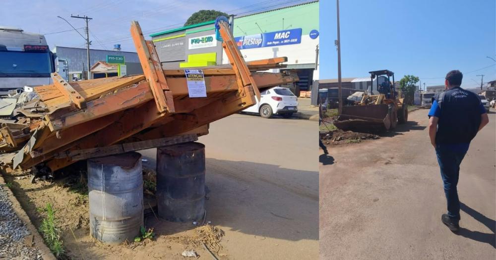 PREFEITURA REMOVE SUCATAS ABANDONADAS EM VIAS PÚBLICAS DE PATOS DE MINAS
