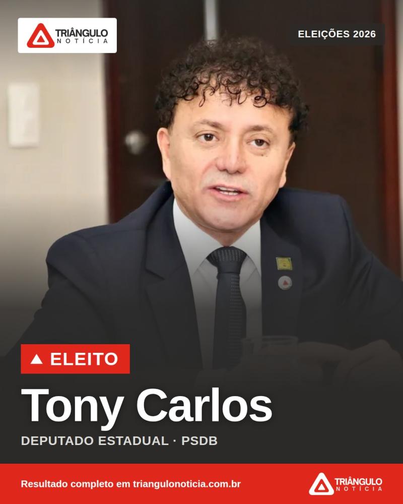 TONY CARLOS É ELEITO DEPUTADO ESTADUAL COM 56.542 VOTOS E VOLTA À ASSEMBLEIA DE MINAS