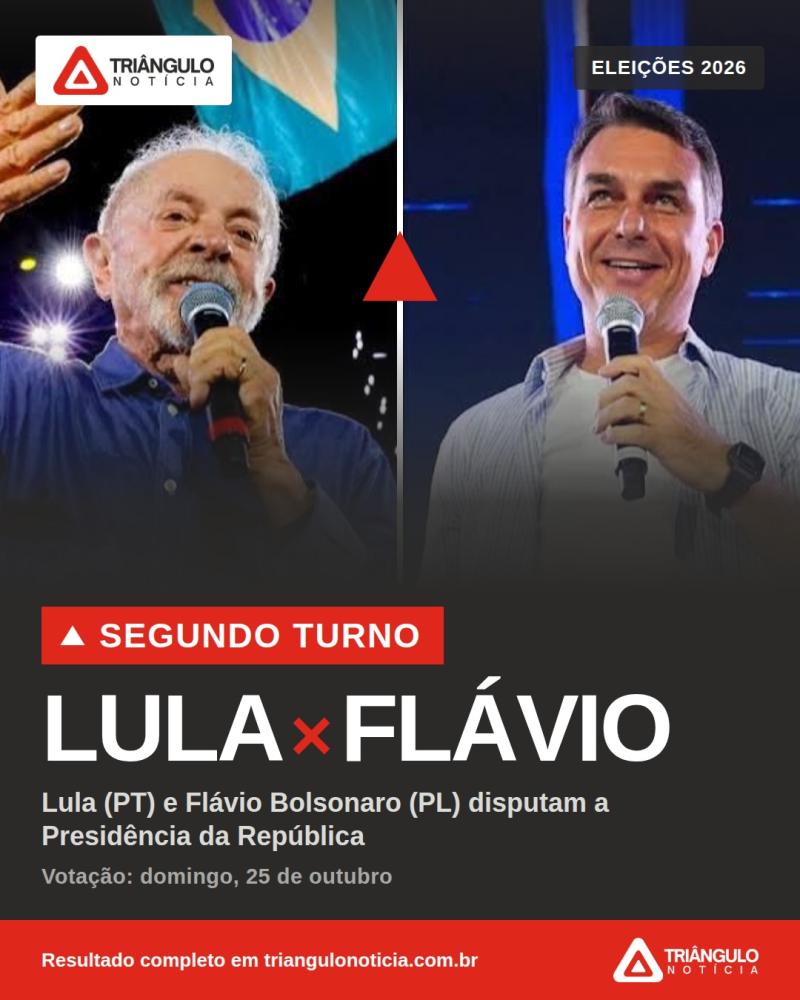 FLÁVIO BOLSONARO E LULA VÃO DISPUTAR O SEGUNDO TURNO DA ELEIÇÃO PRESIDENCIAL