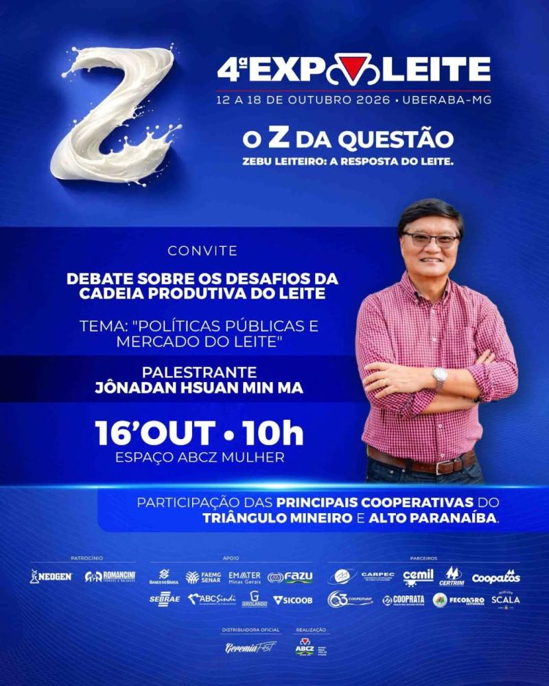 Pressão das importações e custos do leite entram em debate na ExpoLeite em Uberaba