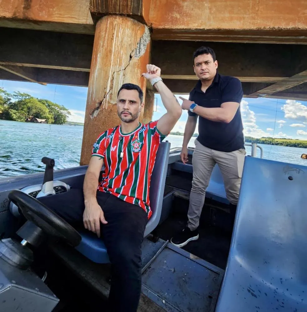 Ponte interditada expõe urgência e vereador de Uberaba cobra solução imediata ao lado de senador