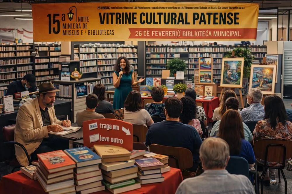 Patos de Minas transforma biblioteca em palco cultural e aposta na força dos autores locais