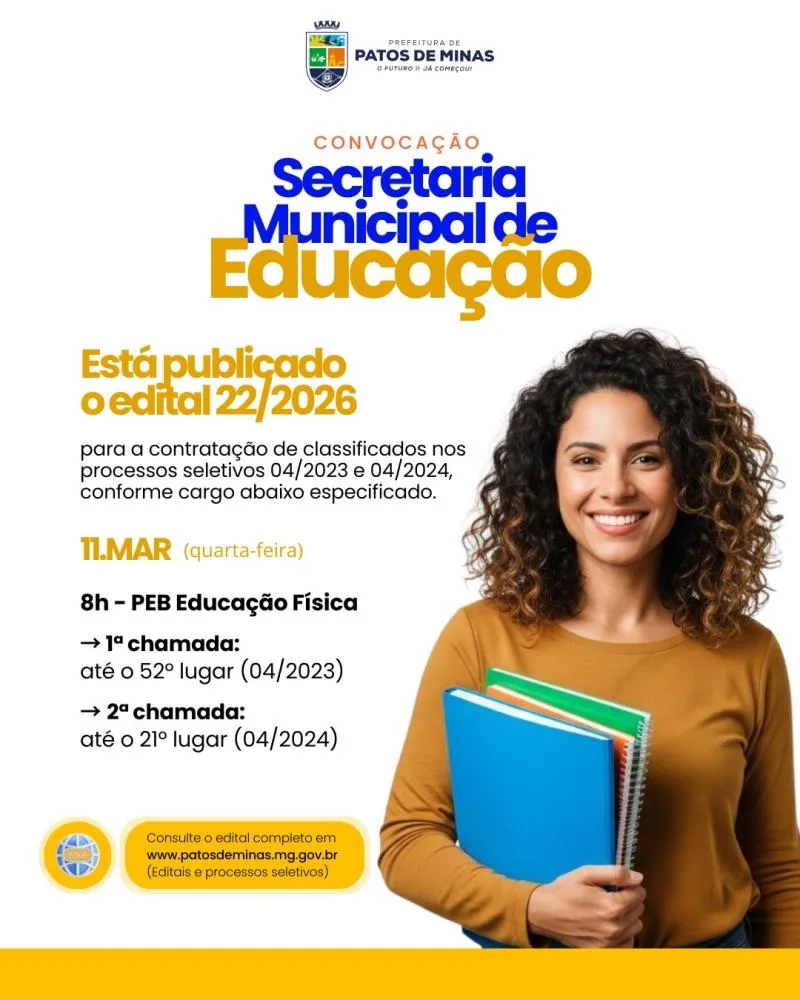Prefeitura convoca classificados em processo seletivo para Educação Física e reacende expectativa entre candidatos